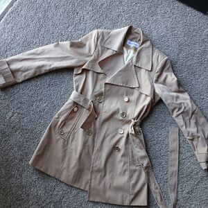 Calvin Klein Tan Double-Breasted Trench Coat